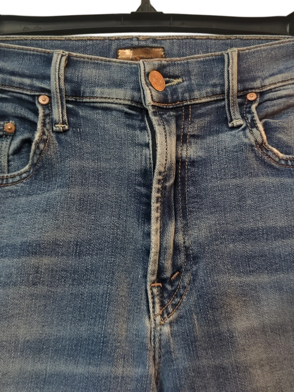 MOTHER The Insider Crop Step Fray Jeans 28 Walking On Coals Bootcut Quiet Luxury - Picture 4 of 10